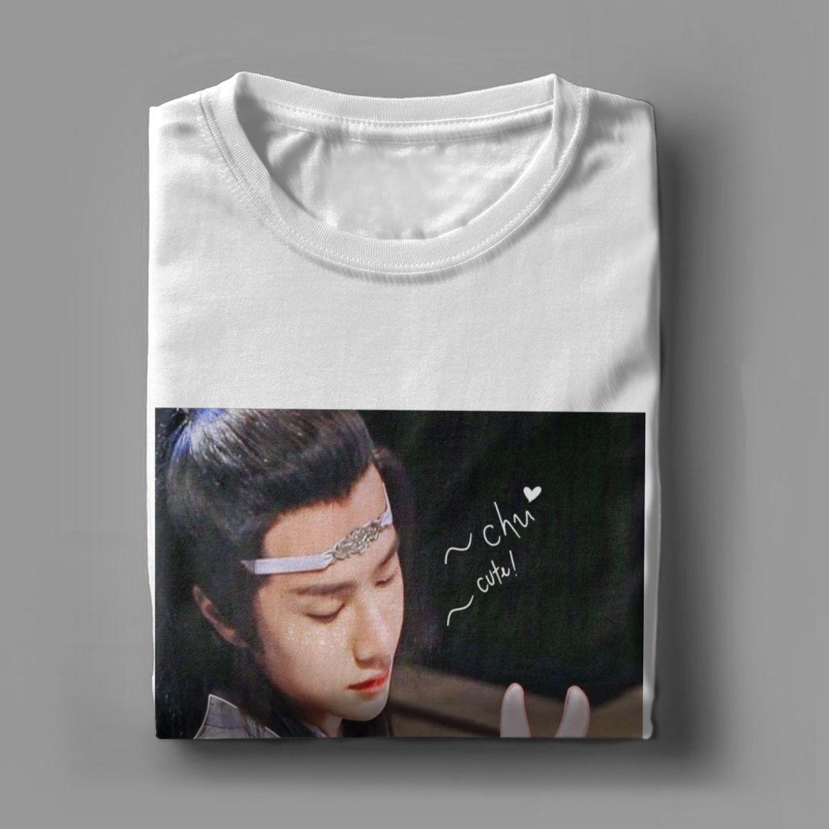 Изображение товара: Lan Zhan Holding Bunny футболки мужские винтажные футболки с круглым вырезом футболка с коротким рукавом размера плюс