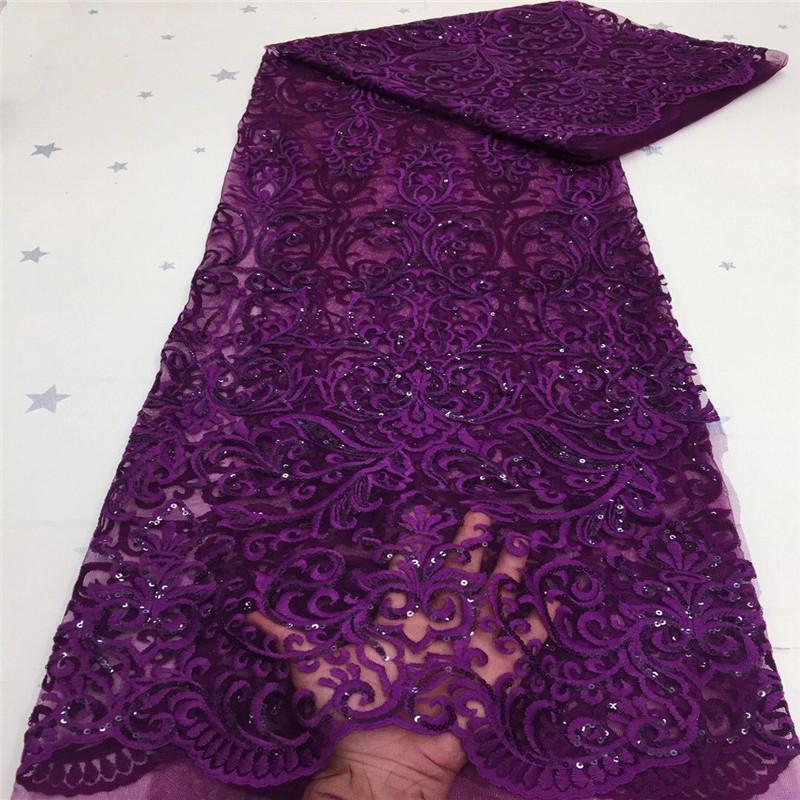 Изображение товара: Персик новейший 3D цветок африканская сетчатая кружевная ткань с блестками Классическая нигерийская французская сетчатая кружевная ткань для свадебного шитья