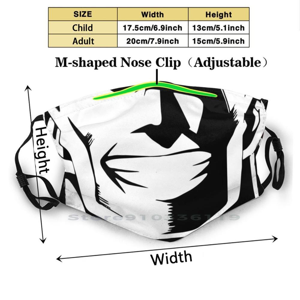Изображение товара: Те, кто улыбается, самые мощные-все могут отпечатать рот многоразовый фильтр Pm2.5 «сделай сам», маска для рта, дети, все могут быть аниме