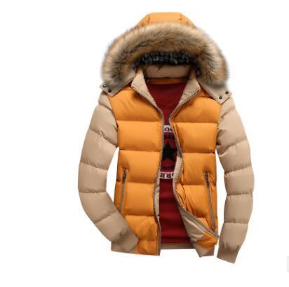 Изображение товара: 2019 парка, куртки, Мужская модная зимняя новая ветровка, мужские пальто в стиле пэчворк, дизайнерская Повседневная брендовая одежда большого размера