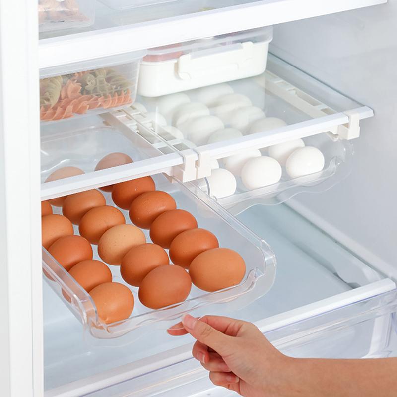 Изображение товара: 1 шт. подвесной ящик для холодильника, ящик для хранения яиц, корзина для хранения холодильника, съемный держатель для еды, товары для дома