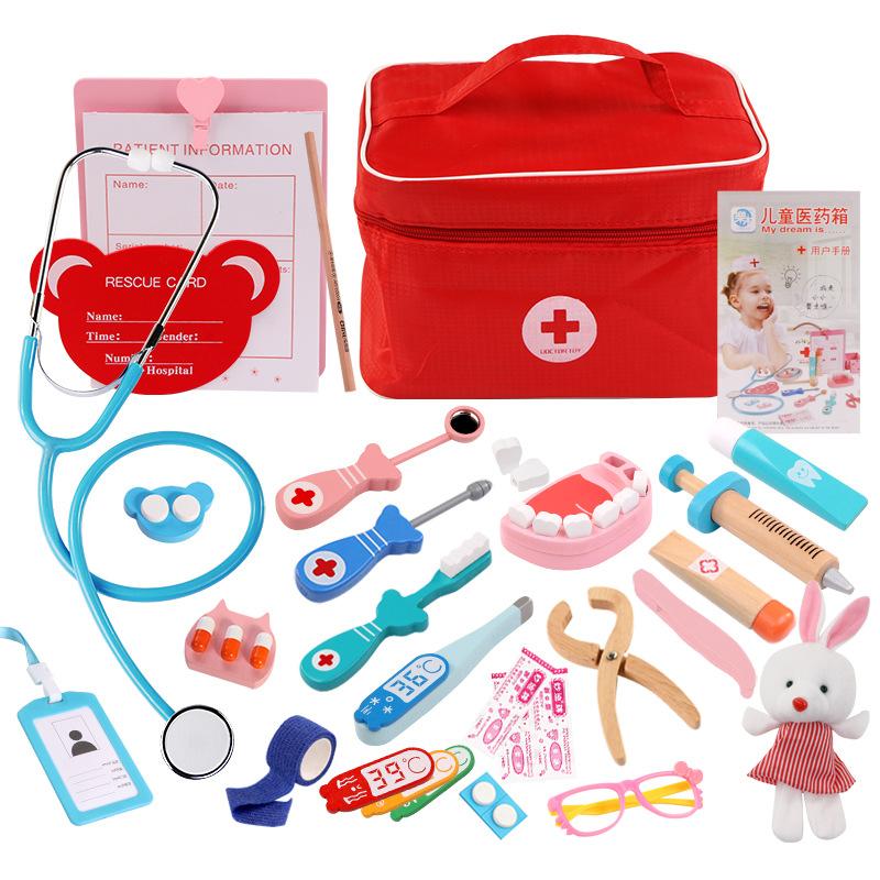 Изображение товара: 60 шт./компл., ролевые докторские медицинские игрушки, коробка для обучения детей, коробка для лекарств, чехол, ролевые креативные игрушки для игр