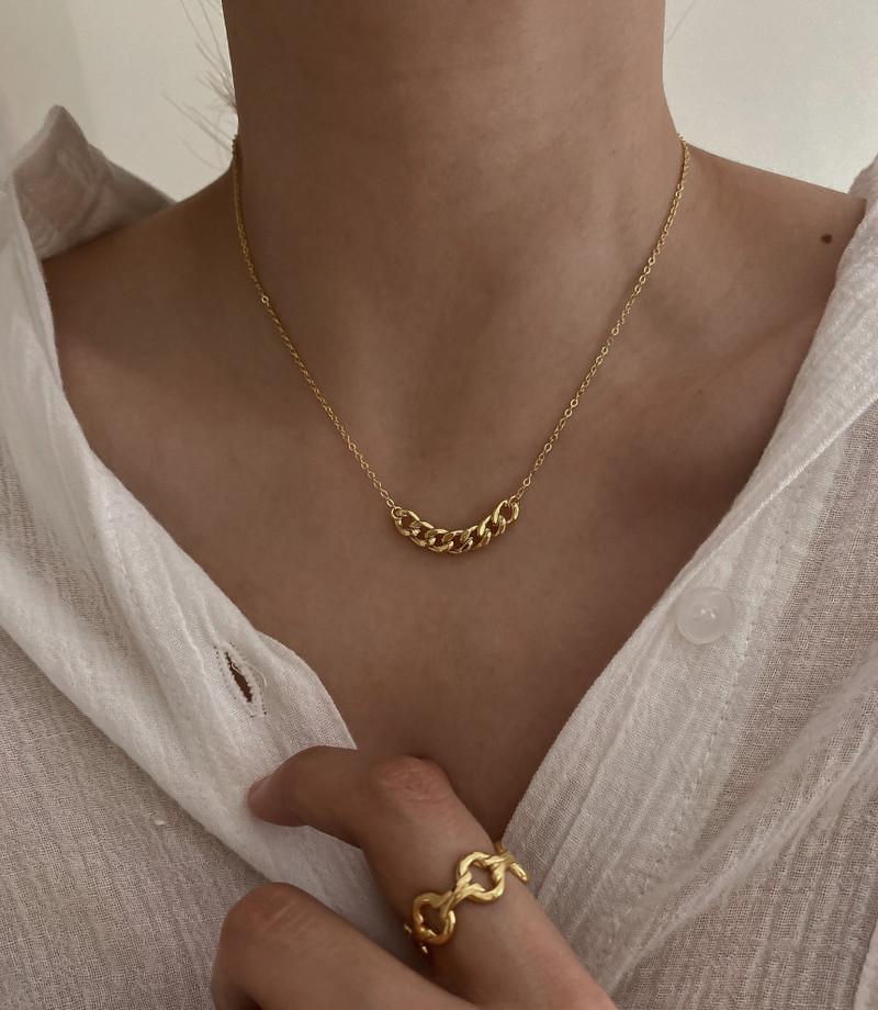 Изображение товара: Толстая кубинская цепь золотого цвета, ожерелья-Чокеры с цепочкой для женщин, украшения для вечевечерние