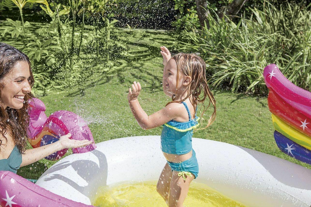 Изображение товара: Piscina hinchable para niños INTEX Unicornio portatil con PULVERIZADOR