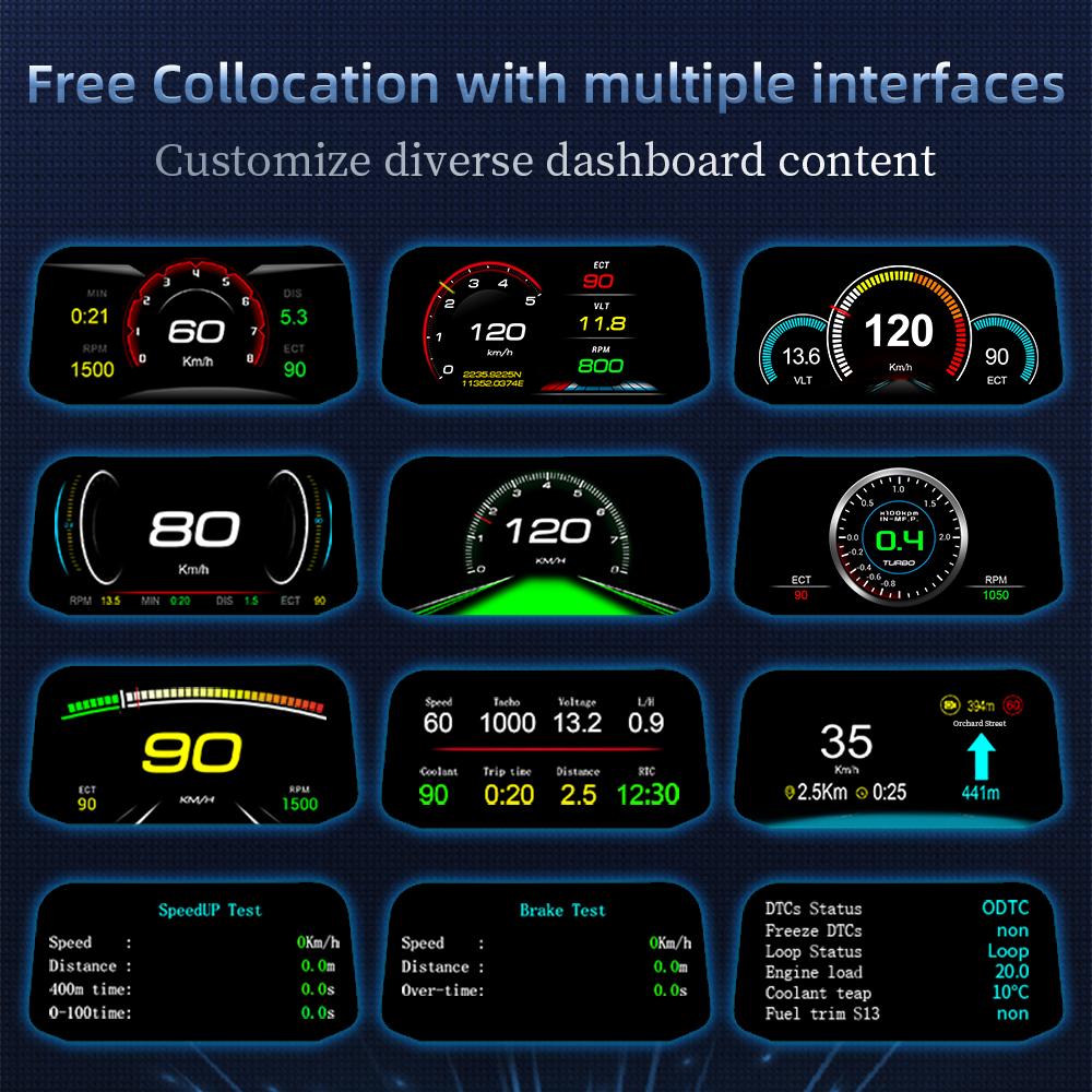 Изображение товара: Зеркало HUD C3 OBD + GPS, прибор для измерения скорости автомобильного ветрового стекла, проектор скорости KMH/KPM, совместим со всеми автомобилями, 2020