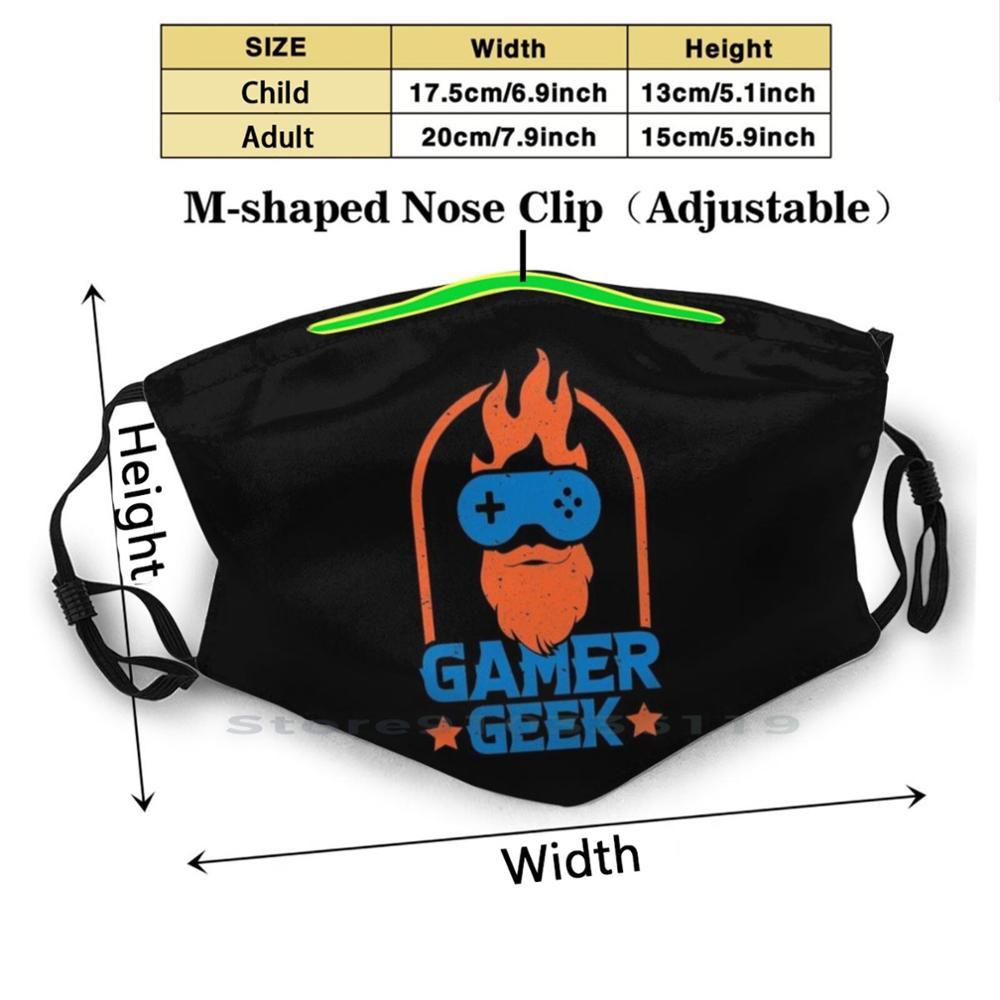 Изображение товара: Футболка премиум-класса для видеоигр | Подарок для геймера | Многоразовая маска с принтом Geek Pm2.5 фильтр маска для лица детская видеоигра