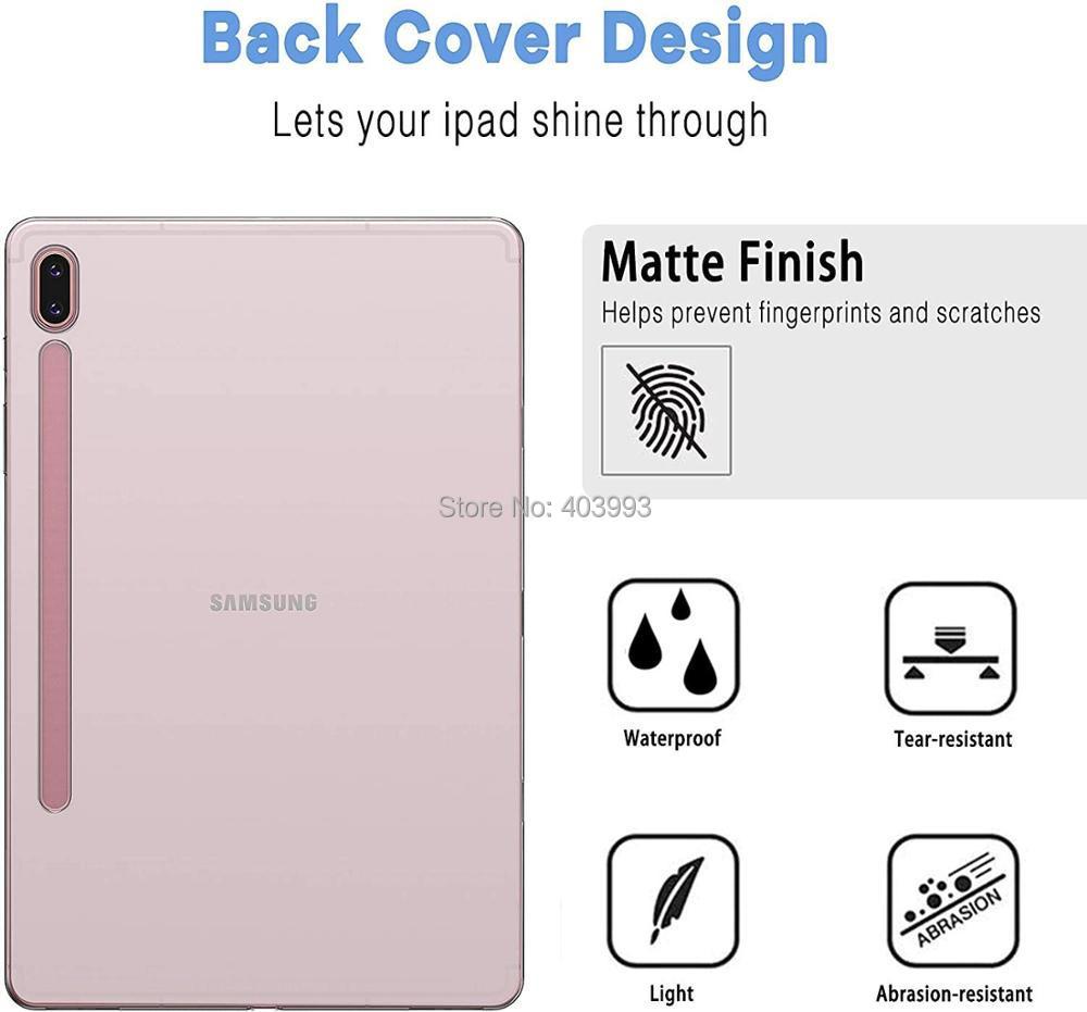 Изображение товара: Чехол для планшета Samsung Galaxy Tab S7 2020, 11 дюймов, силиконовый мягкий чехол из ТПУ, прозрачная защита искусственных предметов
