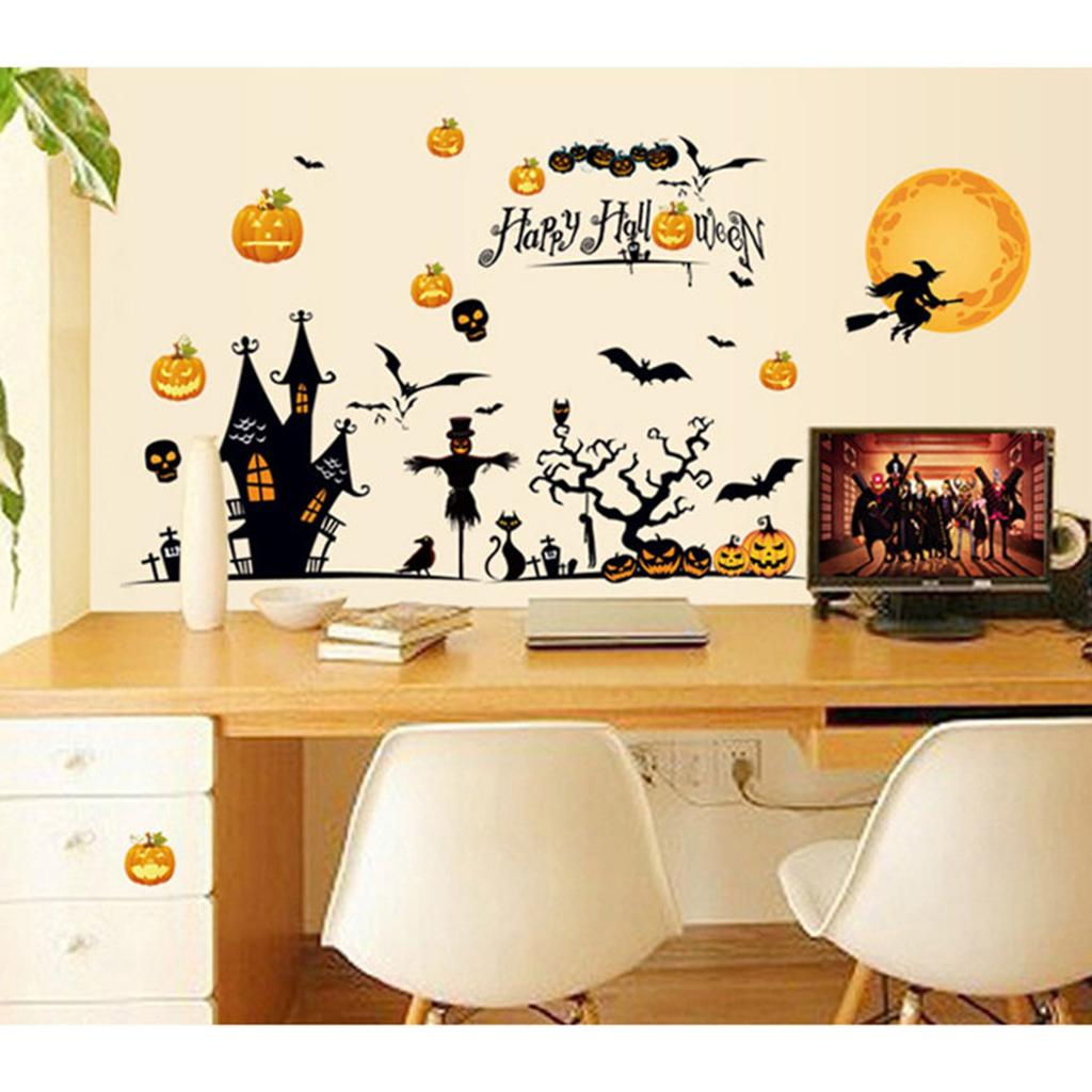 Изображение товара: Хэллоуин настенные Стикеры для художественного оформления дома все номера дома вечерние украшения для детей «сделай сам»