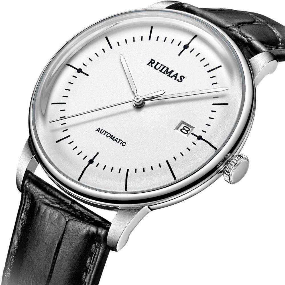 Изображение товара: Оригинальные новые автоматические японские механические часы Ruimas Miyota, тонкие спортивные водонепроницаемые мужские наручные часы