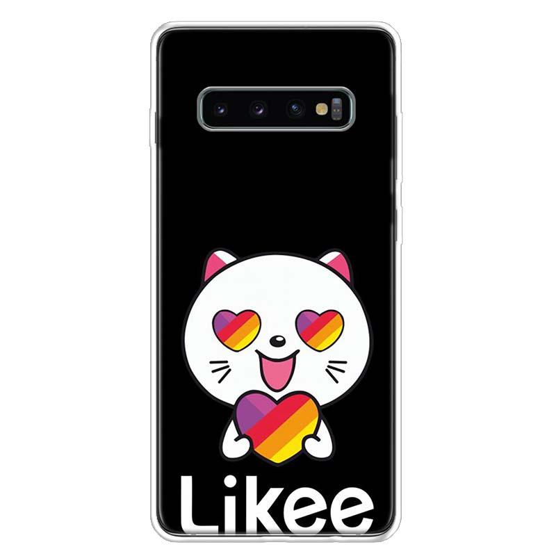 Изображение товара: Модный телефонный чехол Likee Кот медведь любовь сердце для Samsung Galaxy S10 Lite S20 FE S21 Ultra S9 S8 Plus S7 Edge J4 J6 J8 арт Coque