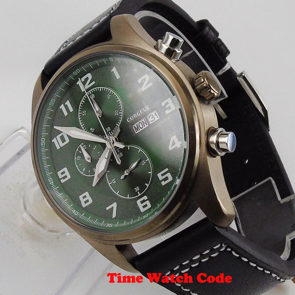 Изображение товара: Мужские кварцевые наручные часы с хронографом и календарем, 42 мм