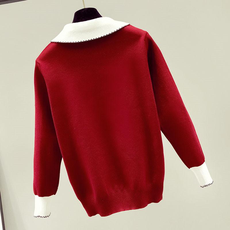 Изображение товара: Женский пуловер, сезон осень-зима 2020, новый женский теплый свитер, повседневные топы, свободный свитер, женский свитер, женский свитер A355