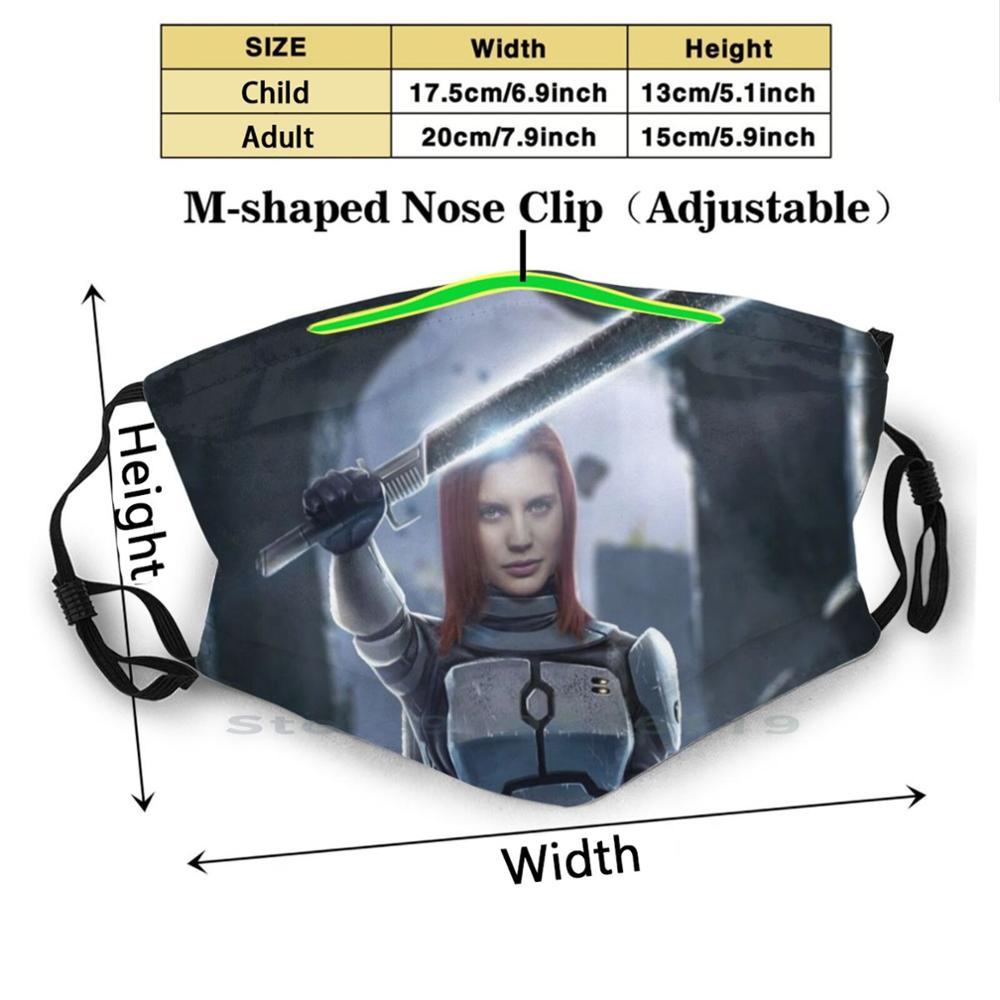 Изображение товара: Пылезащитная маска Bo Design с фильтром, моющаяся маска для лица для детей, супергерои, супергерои, охотник за головой, саблей