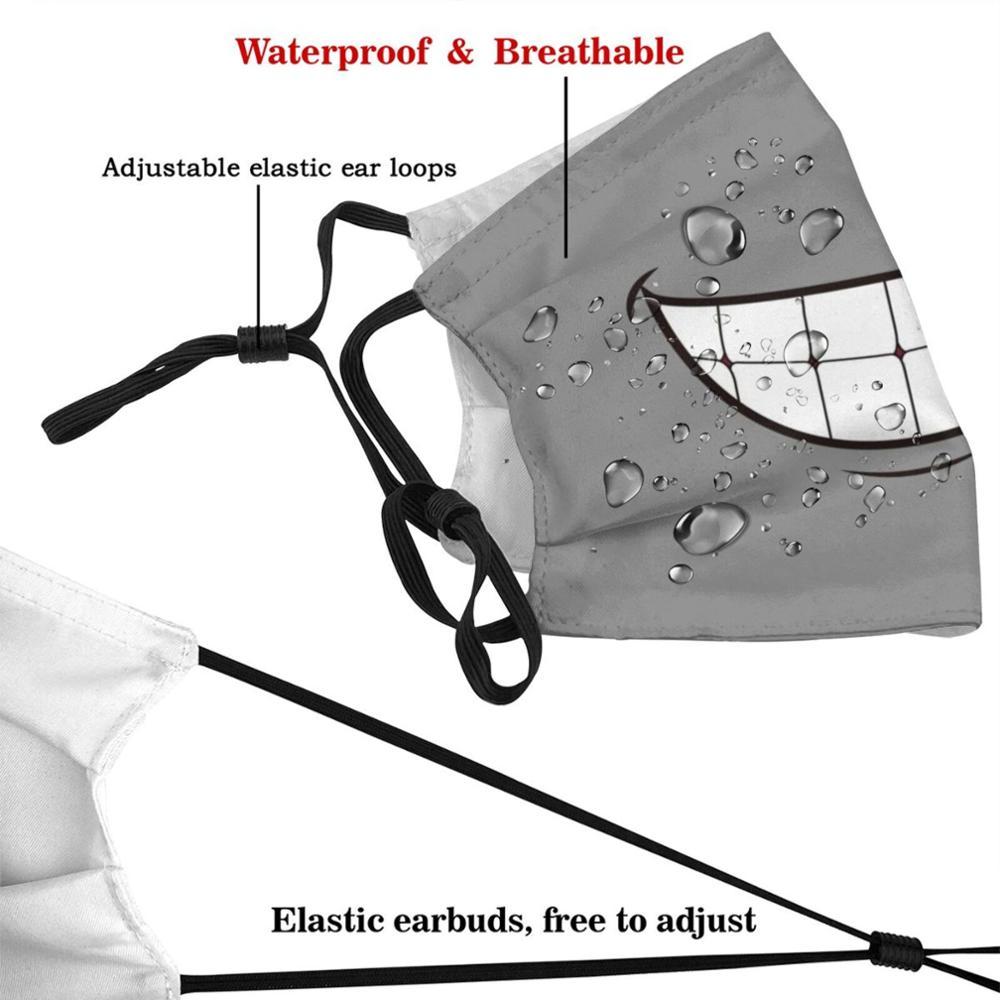 Изображение товара: Многоразовая улыбающаяся маска с мультипликационным принтом РМ2, 5, фильтр, маска для лица, детский рот, лицо, большой рот, зуб, лица