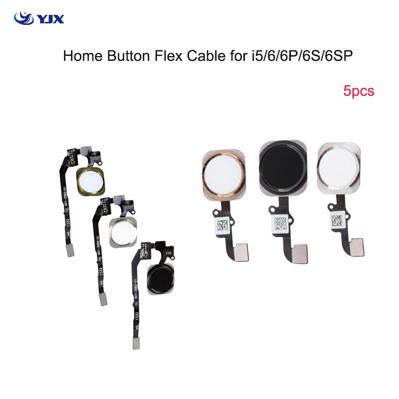 Изображение товара: 5 шт. мобильный телефон гибкий кабель Кнопка Домой для iPhone 6 6P 6S Plus 5S Кнопка возврата меню Датчик отпечатков пальцев запасные части