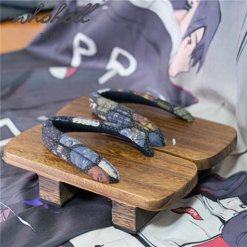 Изображение товара: Летние шлепанцы для мужчин и женщин, японские тапки из дерева, для косплея самурая, на платформе, клоги, 48 оптом