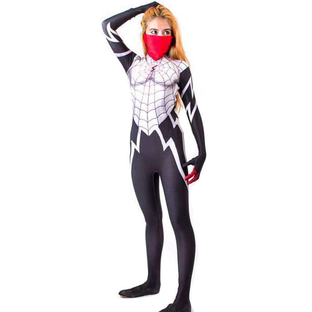 Изображение товара: Восхитительный женский Шелковый костюм для косплея Cindy Moon, комбинезон с супергероем зентай, комбинезоны, костюм на Хэллоуин для девочек/женщин