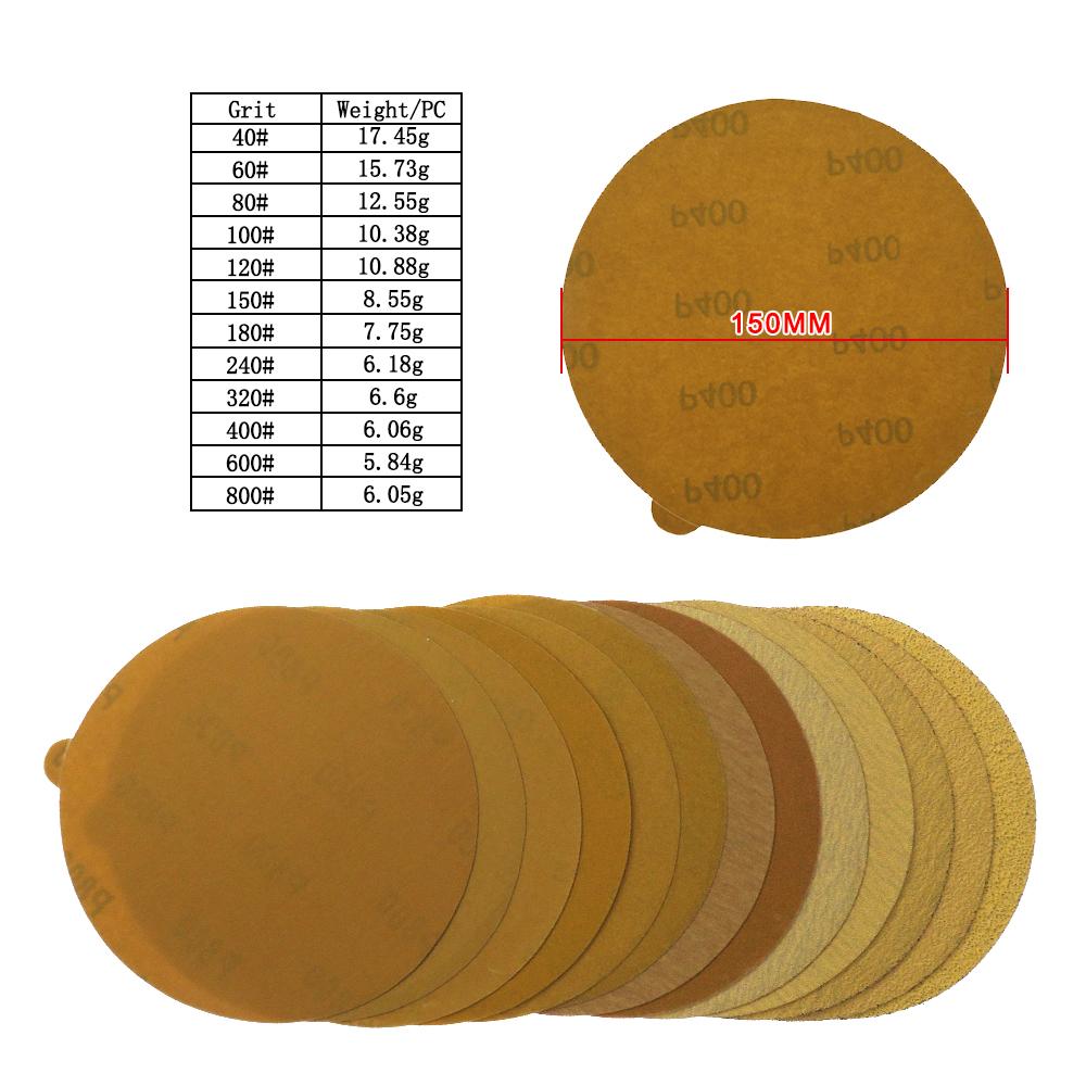 Изображение товара: Наждачная бумага PSA, 6 дюймов, 150 мм, самоклеящиеся липкие обратные шлифовальные диски для шлифовальных машин и деревообработки