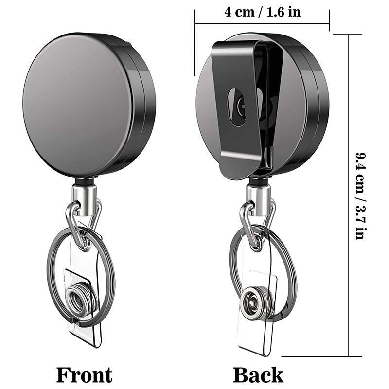 Изображение товара: 2 шт. выдвижной значок шнуры с зажимом с выдвижным значком держатель для карт для ID карты ключ держатель значка