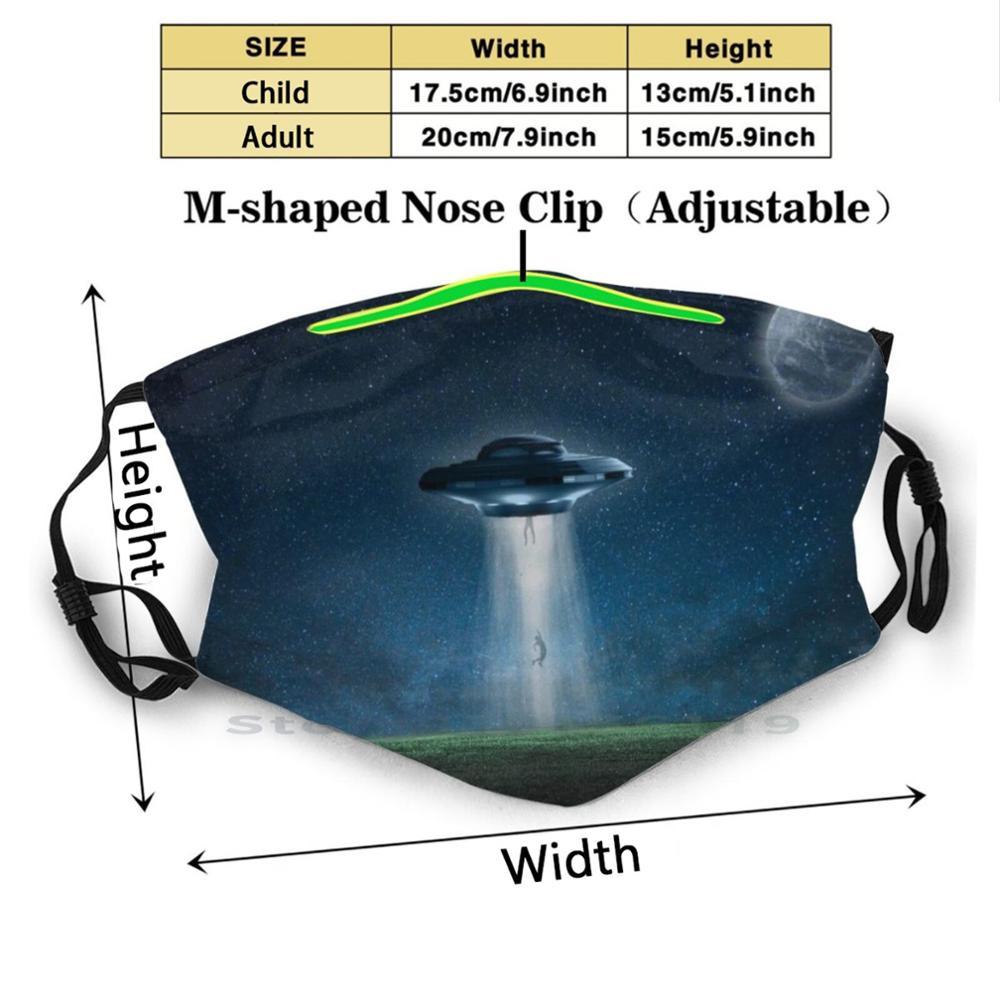 Изображение товара: Детская маска для лица с фильтром НЛО, стирающаяся антипылевая астрономическая научная фантастика, Вселенная, космос, звезды