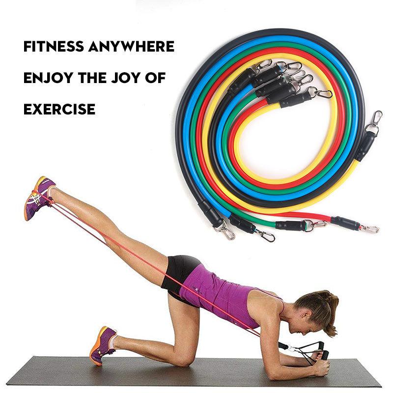 Изображение товара: Latex Resistance Bands Crossfit 11Pcs/Set Training Exercise Yoga Tubes Pull Rope Rubber Expander Elastic Bands Fitness Equipment