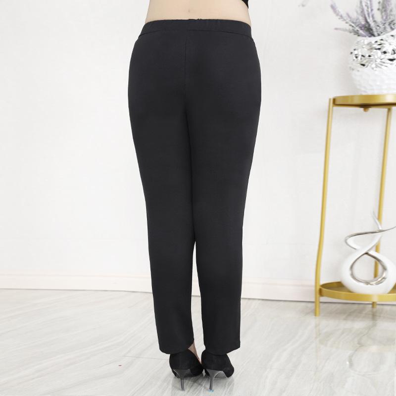 Изображение товара: 4XL до 10XL большого размера плюс женские брюки с высокой талией длинные брюки весна осень черные офисные женские прямые брюки T20623K