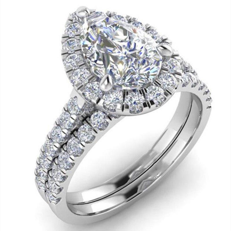 Изображение товара: Milangirl классическое кольцо в виде пасьянса, 2 шт, кольцо с микро покрытием, элегантное свадебное кольцо, свадебное юбилейное кольцо