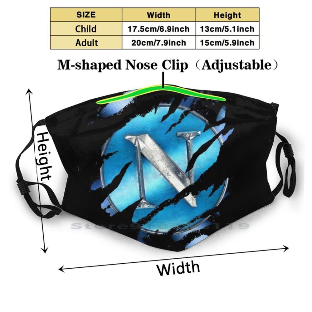 Изображение товара: Пылезащитный фильтр для детского футбольного клуба Napoli, смываемая маска для лица