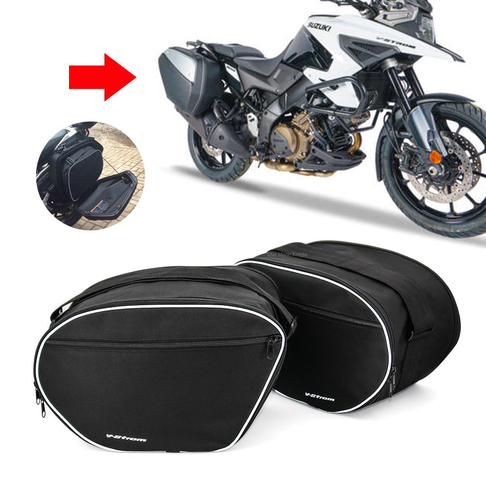 Изображение товара: Мотоциклетные сумки для багажа расширяемые внутренние сумки, черные внутренние сумки для багажника для SUZUKI V-дополнительный 1050A / XT vдополнительный 1050A
