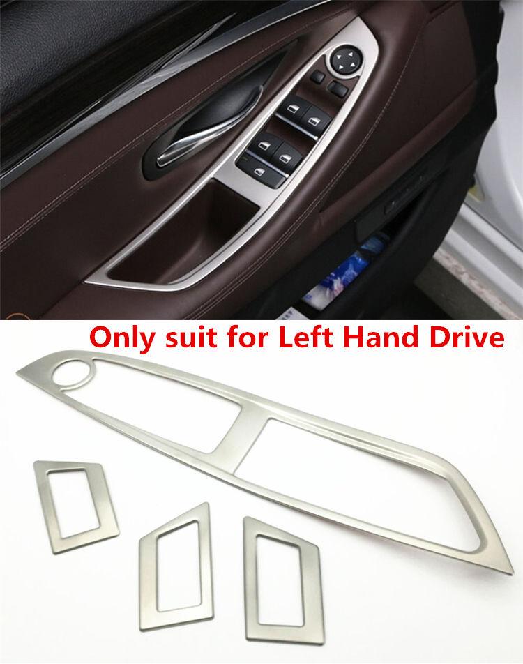 Изображение товара: 4 шт., накладки на дверные и оконные переключатели из нержавеющей стали для BMW 5 Series F10 2011-2015, левый руль