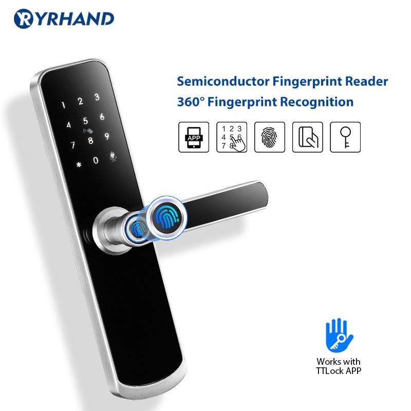Изображение товара: Электронный дверной замок X6 Yrhand, водонепроницаемый биометрический дверной замок, Bluetooth, цифровая клавиатура, дистанционное управление через приложение TTlock