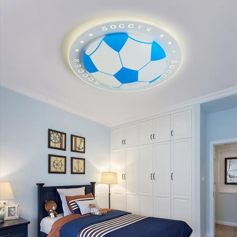 Изображение товара: D420 простая футбольная светодиодная купольная лампа на присоске для детской комнаты светильники и фонари индивидуальный креативный светильник для мальчика в спальню современный мультяшный ро