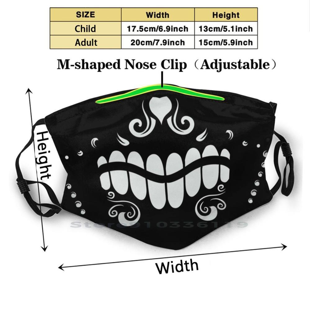 Изображение товара: Монстр рот #5 рот дизайн Пылезащитный фильтр смываемая маска для лица дети монстр зубы рот страшные клыки животное лицо забавное