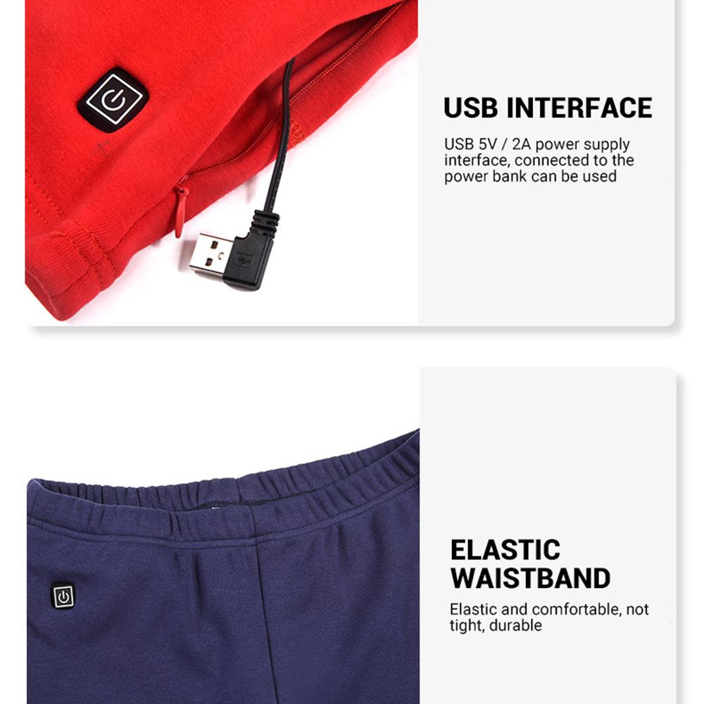 Изображение товара: Комплект нижнего белья для женщин, с подогревом, флисовый, 10000 мАч, с USB-разъемом