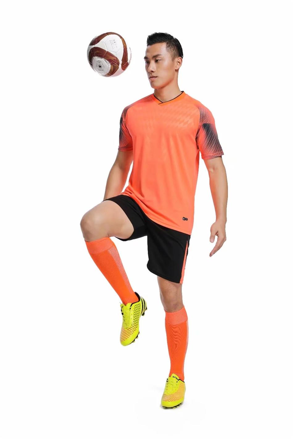 Изображение товара: Футбольная форма, трикотажные изделия для футбола, высокое качество, спортивный костюм для взрослых, Спортивная форма, настраиваемый тренировочный футбольный набор для колледжа
