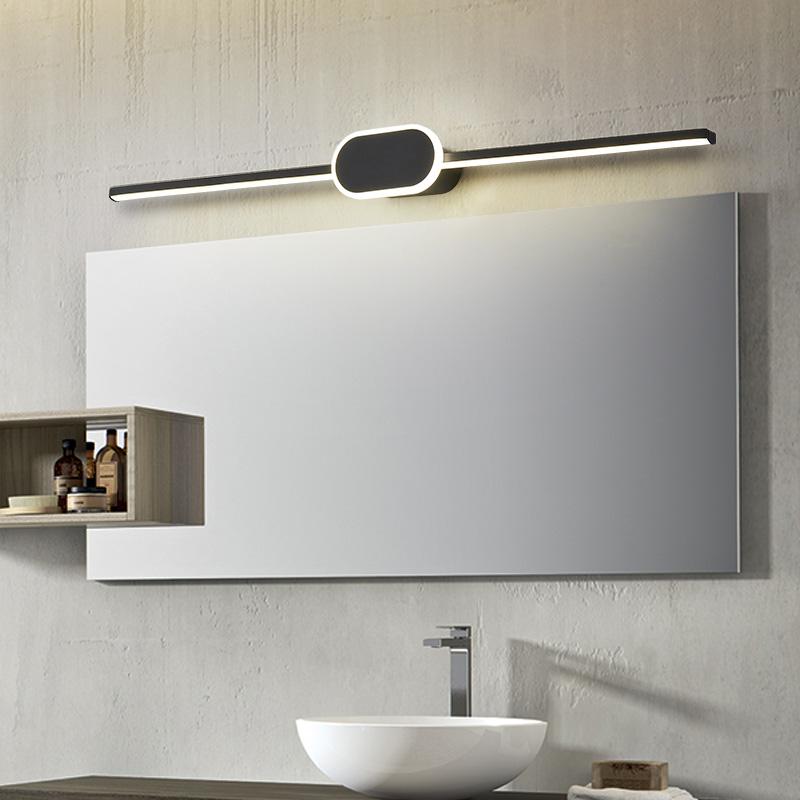 Изображение товара: Простая современная светодиодная зеркальная ламсветильник для ванной комнаты, водонепроницаемая противотуманная лампа, светильник для макияжа