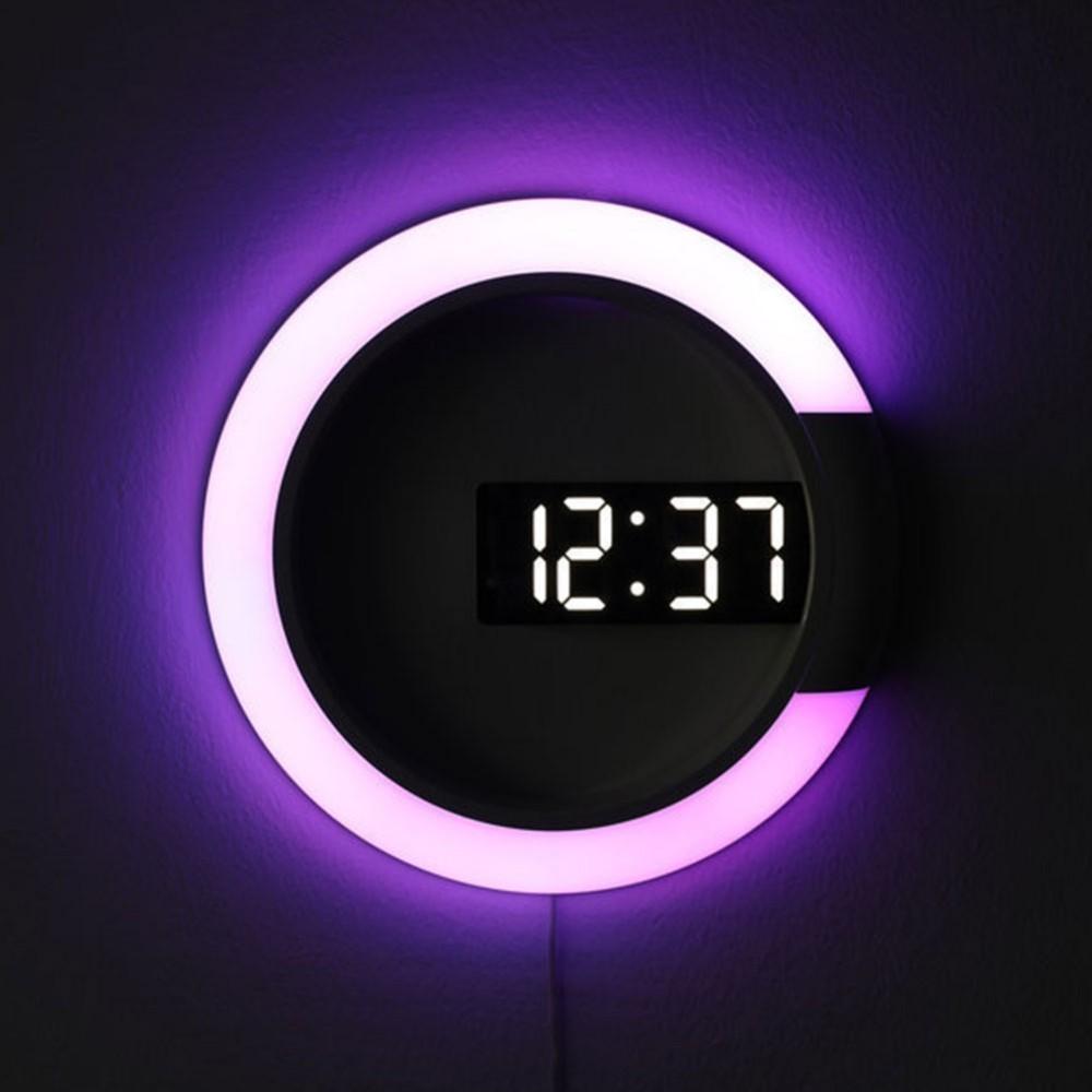 Изображение товара: Современные светодиодсветодиодный настенные часы, цифровые настольные часы с будильником, современный дизайн, ночник для дома, гостиной, украшения