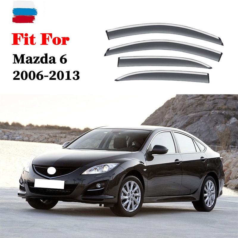 Изображение товара: Козырек для окон Mazda 6 2006-2013, защита от дождя и солнца