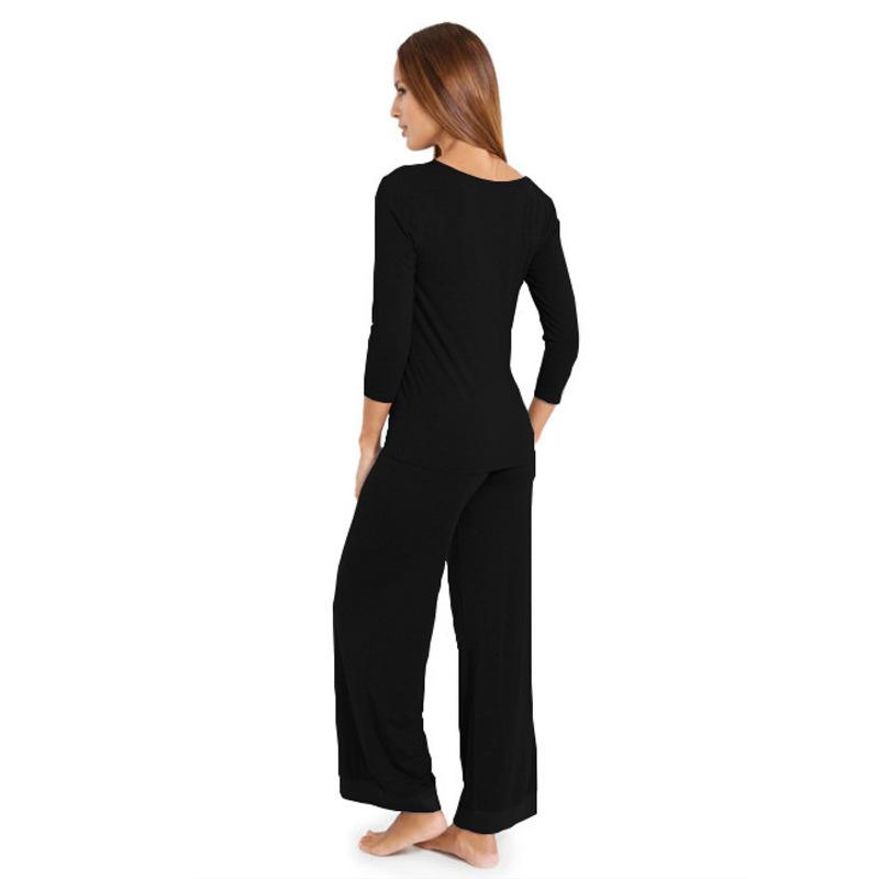 Изображение товара: Женский пижамный комплект JULY'S SONG, из двух предметов, свободная пижама с длинным рукавом, для осени и зимы