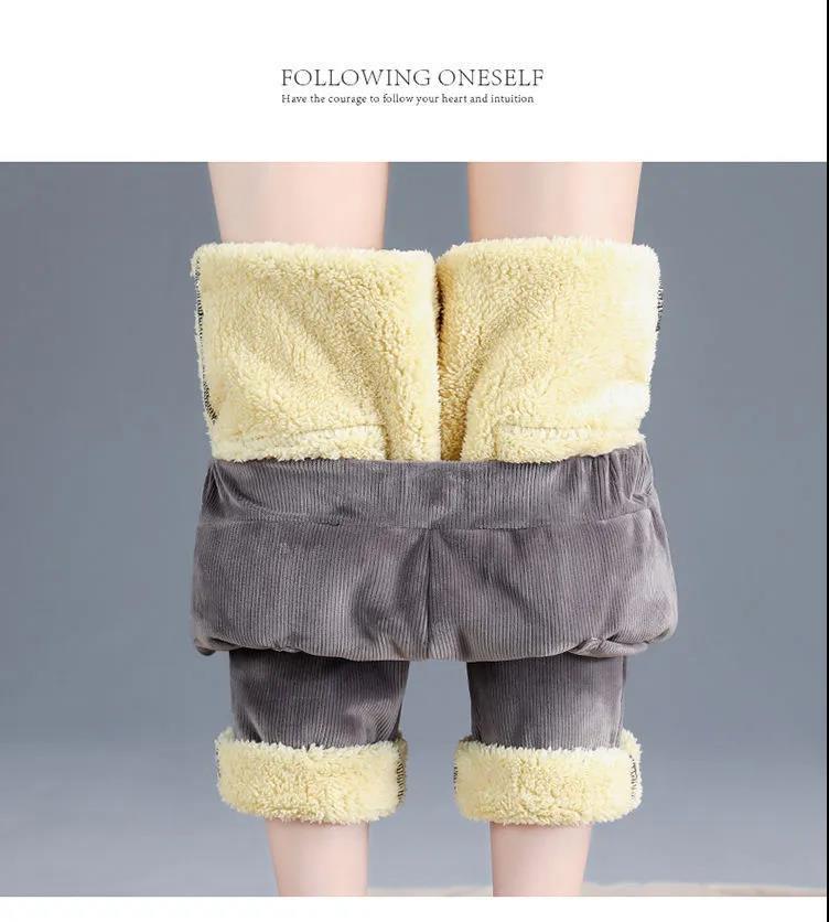 Изображение товара: Женские вельветовые брюки с большими карманами, Свободные повседневные брюки-султанки в Корейском стиле, Осень-зима 2020