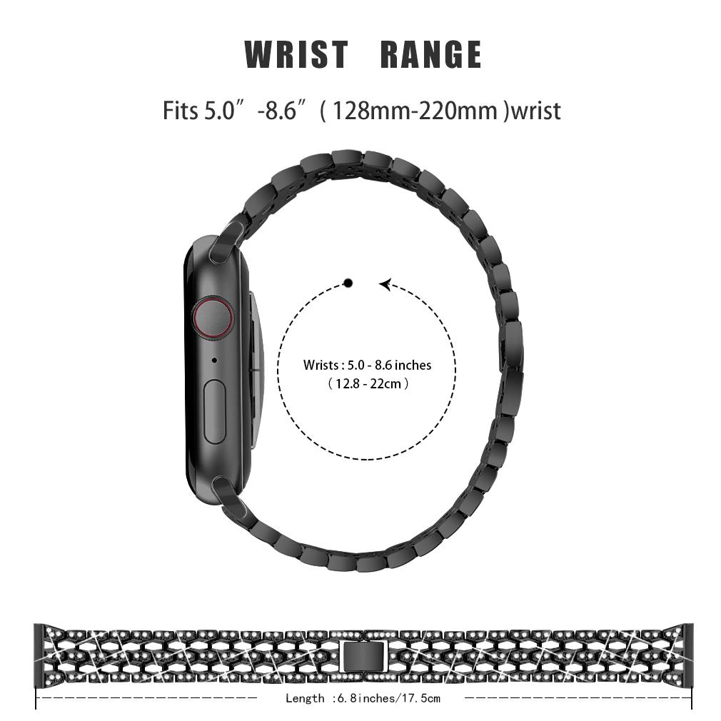 Изображение товара: Женский ремешок для Apple Watch 38 мм 42 мм iwatch Band 40 мм 44 мм serice 7 6 SE 5 4 3 2 1 41 мм 45 мм браслет из нержавеющей стали