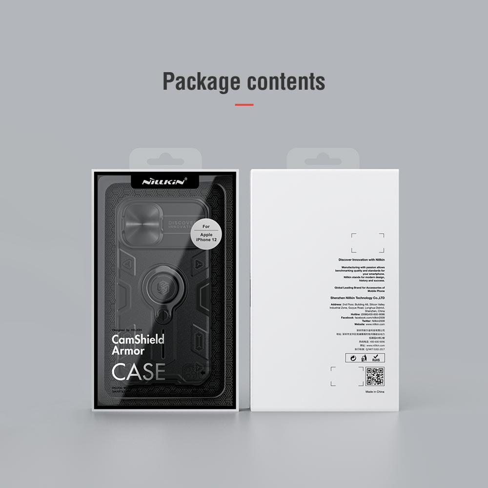 Изображение товара: Защитный чехол NILLKIN CamShield для iPhone 12/12 Pro/12 MIni/12 Pro Max с кольцом и подставкой