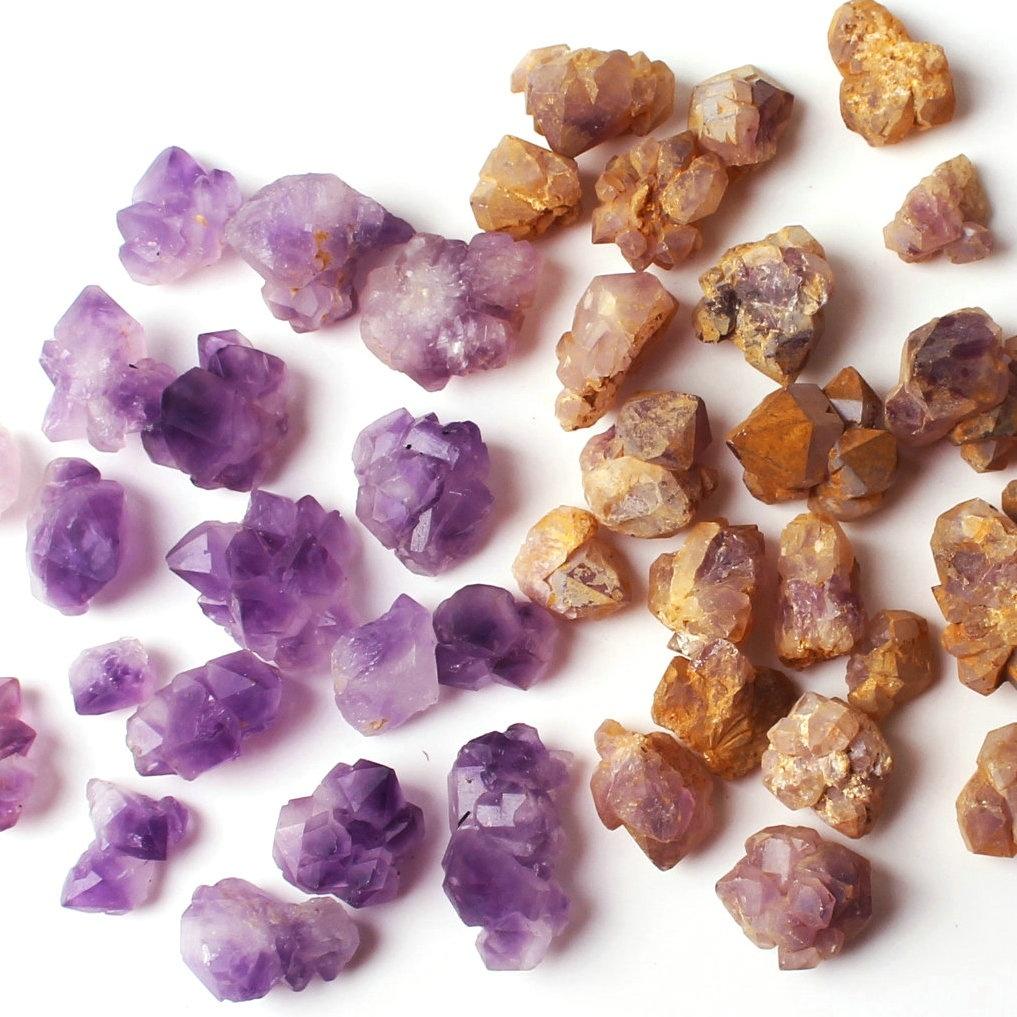 Изображение товара: Натуральный Аметист, кварцевый кристалл Vug, сырье, необработанный кварц, образец неправильной формы, гравий, кристаллический камень, фиолетовый минерал, 30 г/50 г