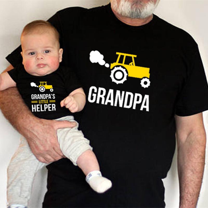 Изображение товара: My Hero Friend Grandson and Grandpa Matching Black Family Matching Outfits Black Men Tshirt Baby Bodysuit Clothes