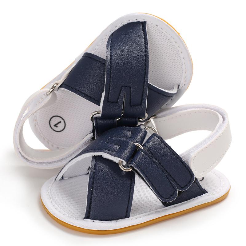 Изображение товара: Летняя дышащая нескользящая обувь для маленьких мальчиков; Обувь для малышей с мягкой подошвой; Обувь для начинающих ходить; 0-18M