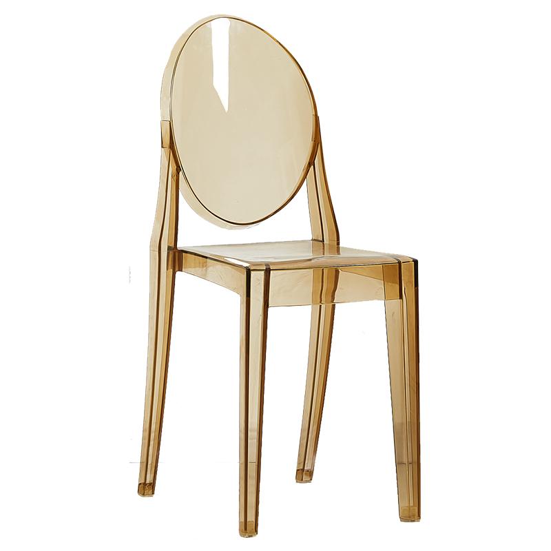 Изображение товара: Acrylic crystal chair creative transparent chair plastic back devil ghost chair nordic dining chair wedding makeup chair