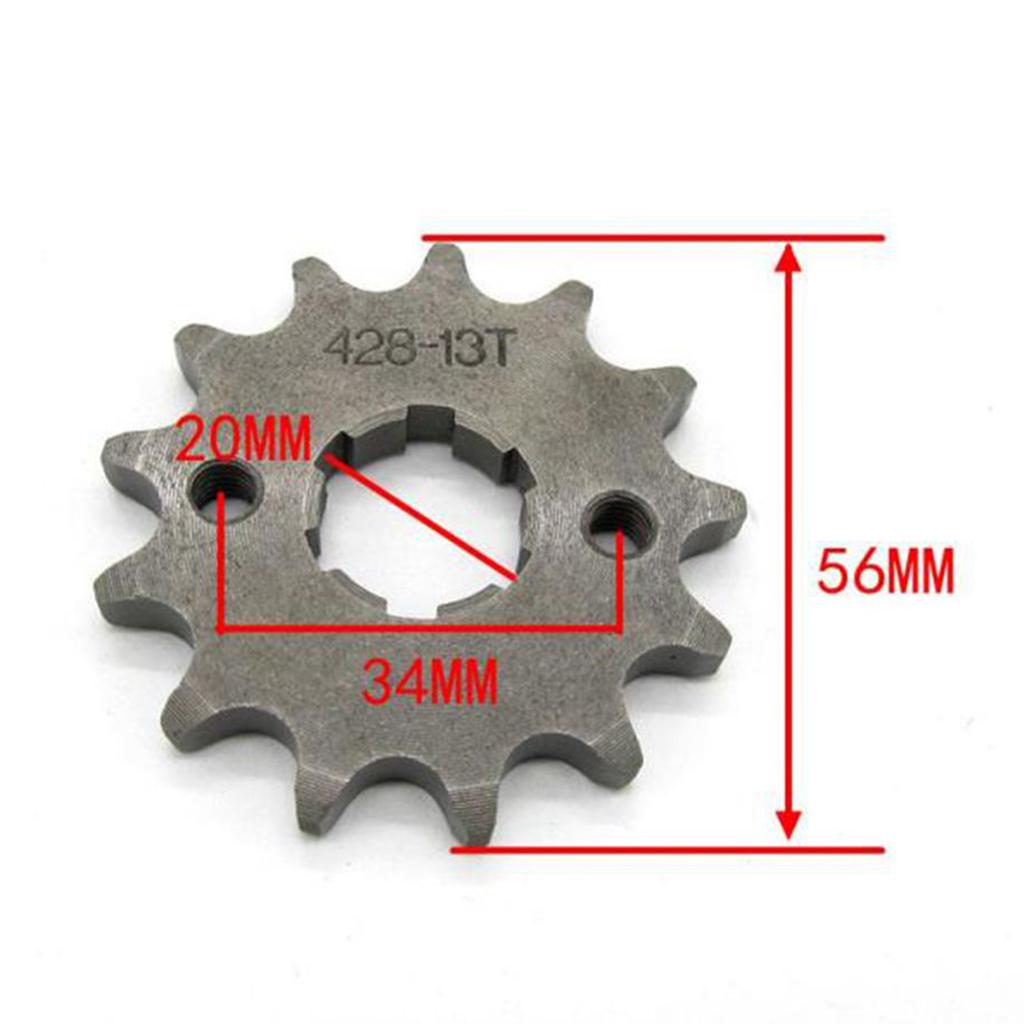 Изображение товара: 13т зубья 20 мм мотоцикл 428 приводная цепь, передняя Звездочка для Pit Trail Dirt Bike ATV Quad Buggy аксессуары для мотоциклов