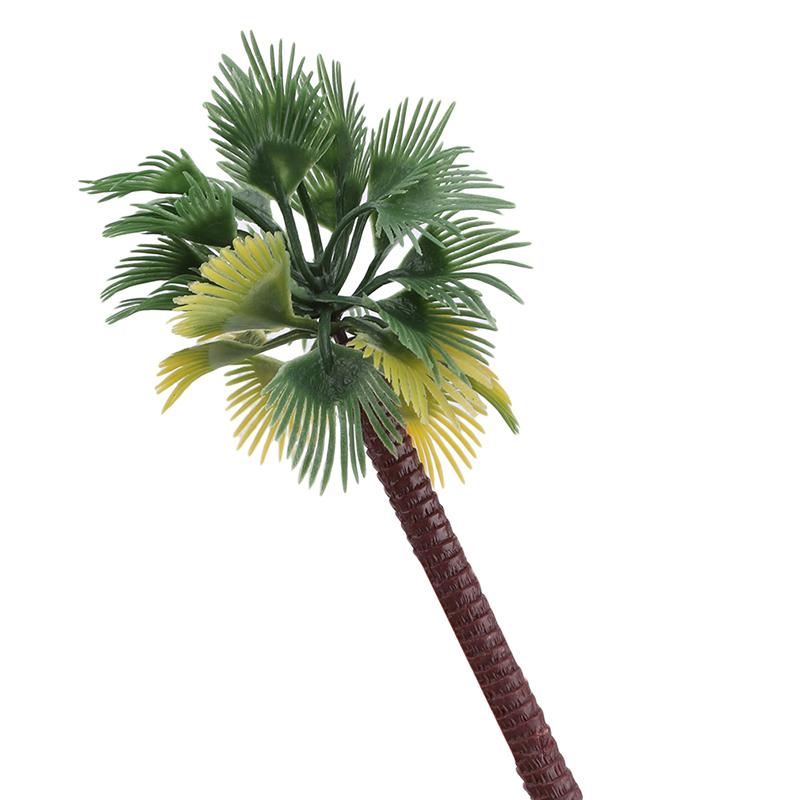 Изображение товара: Пластиковая диорама с изображением тропического леса, пляжа, пейзажа, искусственные листья пальмы, домашнее зеленое украшение, 1 упаковка