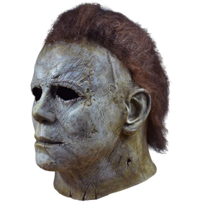 Изображение товара: Маска для косплея Майкла Майерса из фильма, маски для головы, полноразмерные костюмы, ужасные латексные маски, маски для лица, закрывающие кожу, для Хэллоуина, карнавала Вечерние
