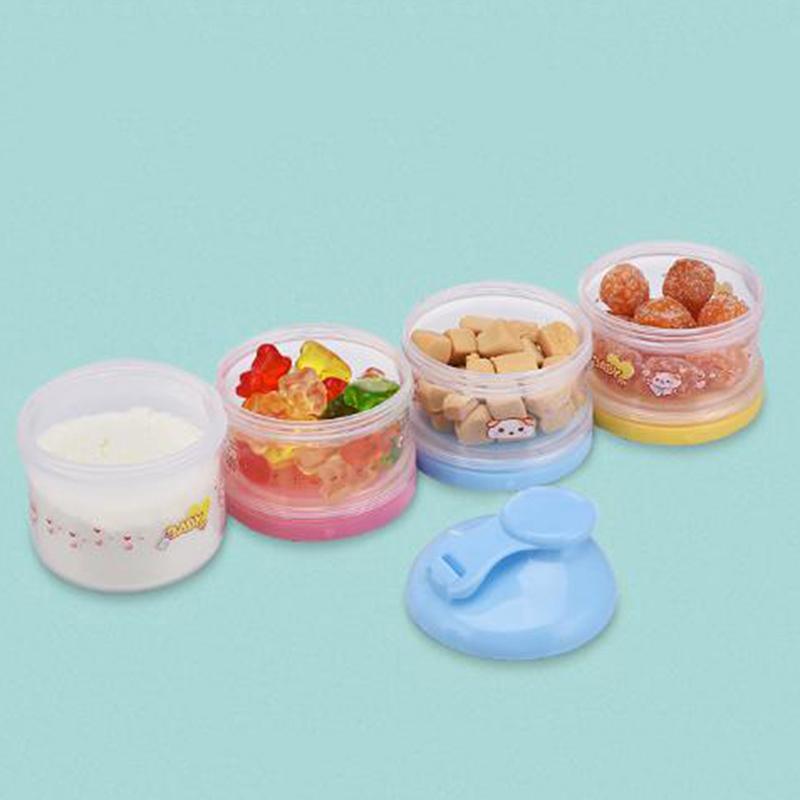 Изображение товара: 4 слоя портативная детская коробка для хранения еды эфирные хлопья мультфильм сухое молоко коробки Дети Ясельного возраста формула контейнер для молока